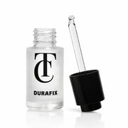 Clear bottle with dropper labeled 'DURAFIX' on a white background